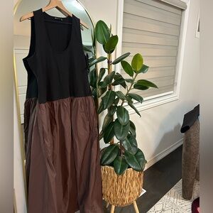 ASOS scoop neck hybrid maxi dress